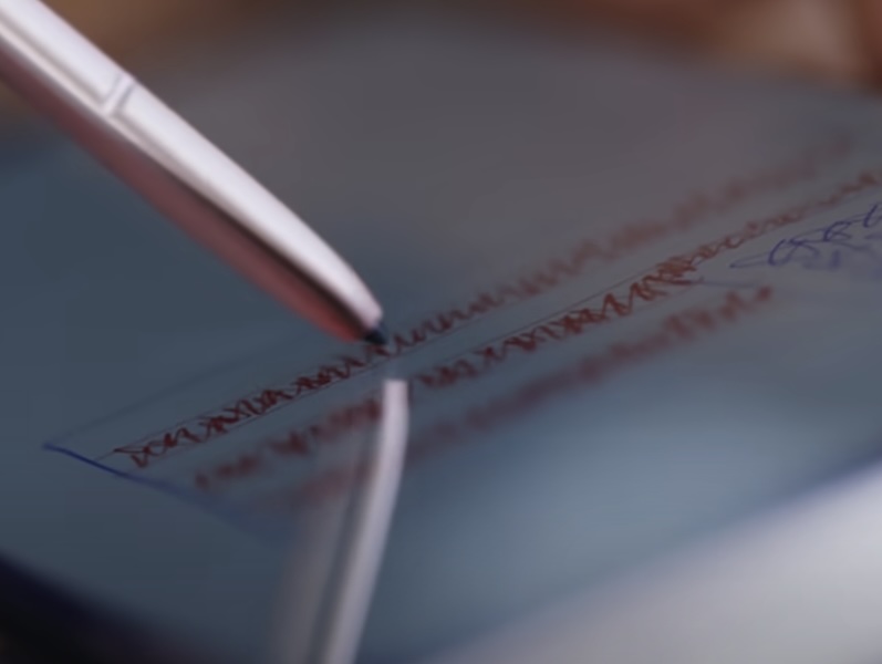 Writing on phone using stylus